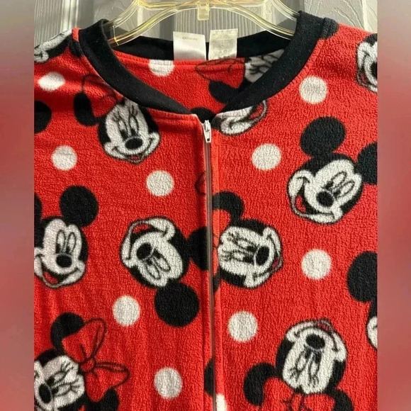 Minnie Mouse Onesie Footed Pajamasgrippers on bottom of feet EUC Size Small - Picture 3 of 8